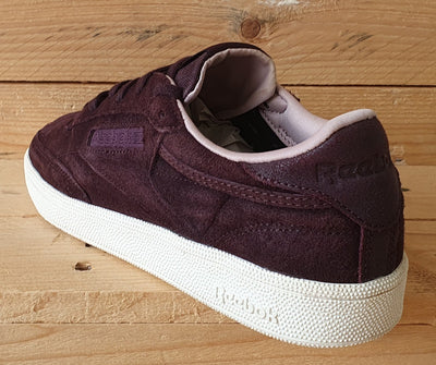 Reebok Club C 85 Low Suede Trainers UK6/US8.5/EU39 BS5192 Dark Purple