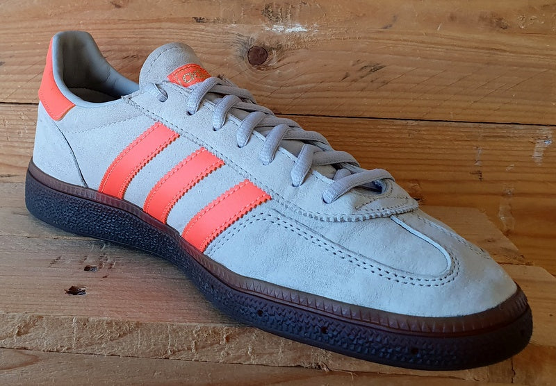 Adidas Handball Spezial Low Suede Trainers UK9/US9.5/EU43 EE5729 Grey/Coral/Gold