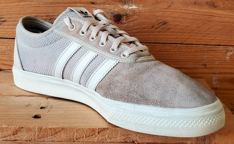 Adidas Adiease Low Suede Trainers UK11/US11.5/EU46 EE7292 Linen/Chalk/White