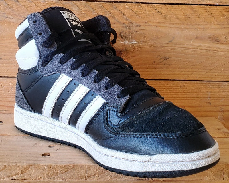 Adidas Top Ten Mid Leather Trainers UK8.5/US9/EU42.5 GX0742 Black/White