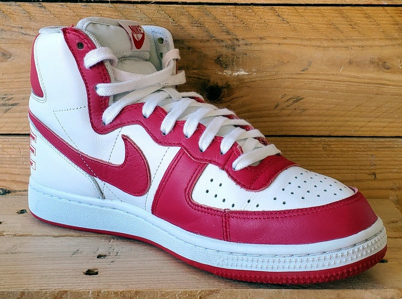 Nike Terminator Mid Leather Trainers UK8/US9/EU42.5 FJ4454-100 White/Red