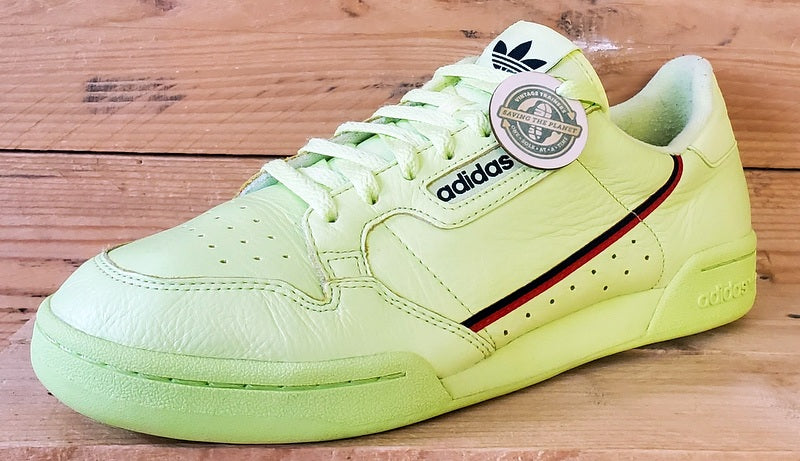 Adidas Continental 80 Leather Trainers UK9.5/US10/EU44 B41675 Semi Frozen Yellow