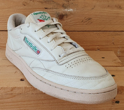 Reebok Club C 85 Low Leather Trainers UK10/US11/EU44.5 DV6434 Chalk/Green