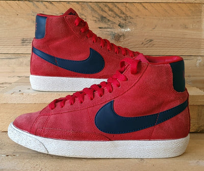 Nike Blazer Mid Suede Trainers UK5/US5.5Y/EU38 539929-640 Red/Navy/White