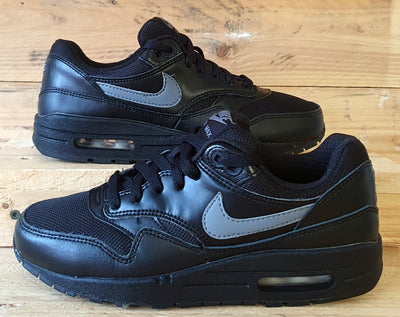 Nike Air Max 1 Leather/Textile Trainers UK5/US5.5Y/EU38 555766-043 Black/Grey