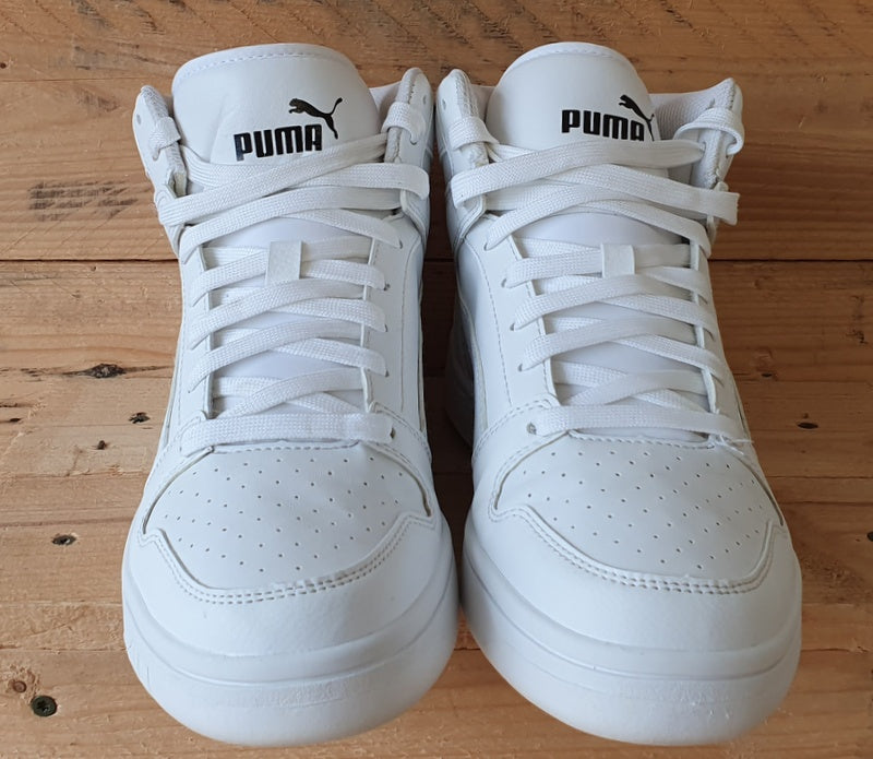 Puma Rebound Mid Leather Trainers UK7/US8/EU40.5 369573-03 Triple White