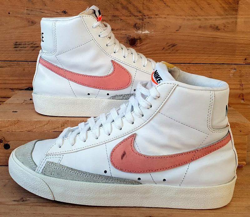 Nike Blazer 77 Mid Leather Trainers UK5/US7.5/E38.5 CZ1055-110 White Atomic Pink