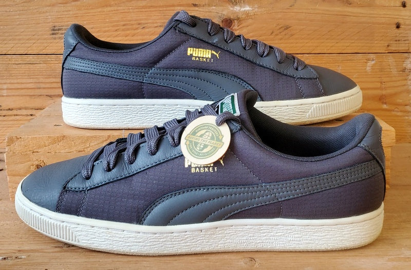Puma Basket Low Textile/Leather Trainers UK9/US10/EU43 358521-03 Grey/White