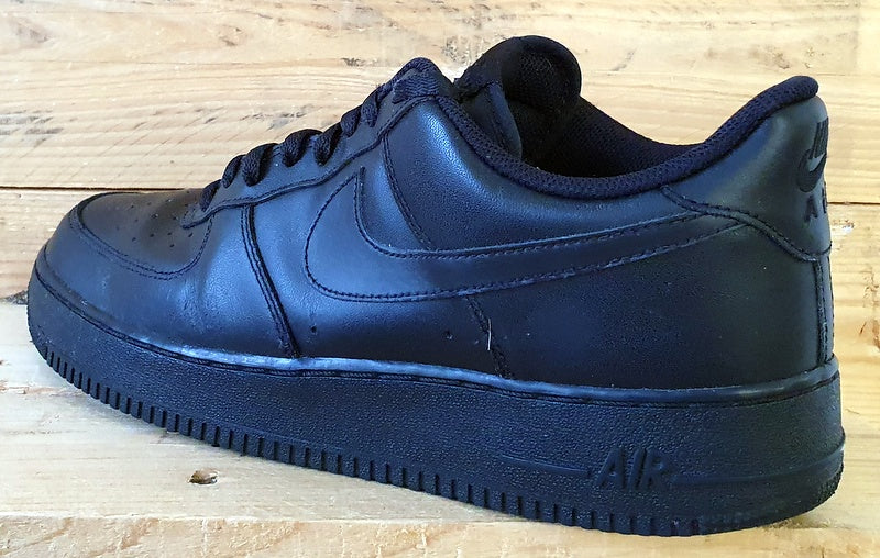 Nike Air Force 1 07' Low Leather Trainers UK11/US12/EU46 315122-001 Triple Black