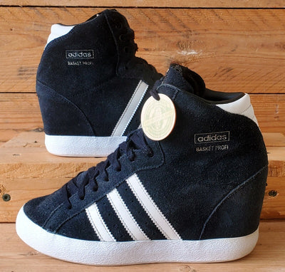Adidas Basket Profi Up Mid Suede Trainers UK4/US5.5/EU36.5 G95650 Black