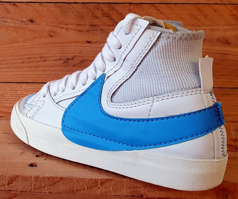 Nike Blazer 77 Jumbo Mid Leather Trainers UK6/US7/EU40 DD3111-103 White/Blue