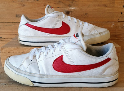 Nike Court Legacy Low Leather Trainers UK9/US10/EU44 CU4150-105 White/Red