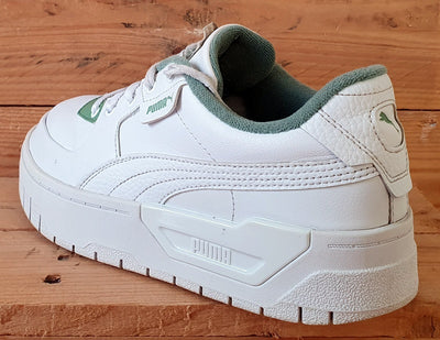 Puma Cali Dream Terry Leather Low Trainers UK6/US8.5/EU39 388568-02 White/Green