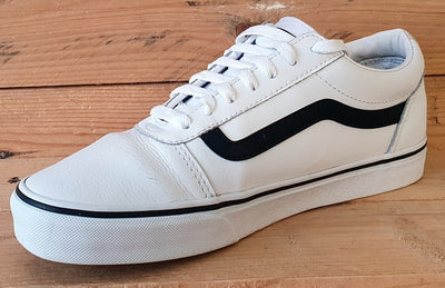 Vans Off The Wall Low Leather Trainers UK8/US9/EU42 500714 White/Black