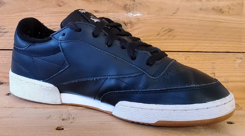 Reebok Club C 85 Low Leather Trainers UK9/US10/EU43 AR0458 Black/White/Gum