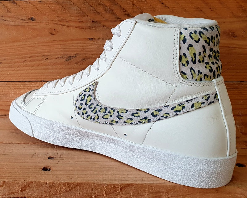 Nike Blazer Mid 77 Leather Trainers UK6.5/US9/EU40.5 DH9633-100 Lemon Leopard