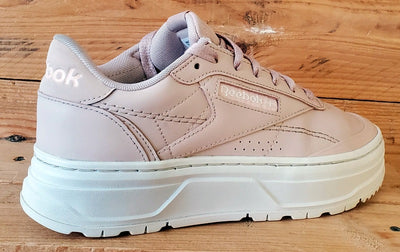 Reebok Club C Double Geo Low Leather Trainers UK4.5/US7/EU37.5 H69145 Soft Ecru