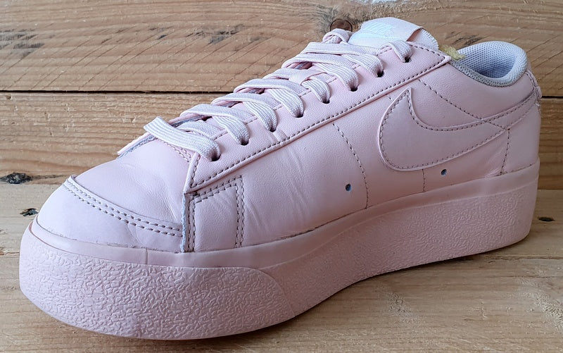 Nike Blazer Low Platform Leather Trainers DJ0292-600 Pink UK4/US6.5/EU37.5