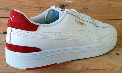 Puma Serve Pro Leather Trainers UK10/US11/EU44.5 380188-03 White High Risk Red