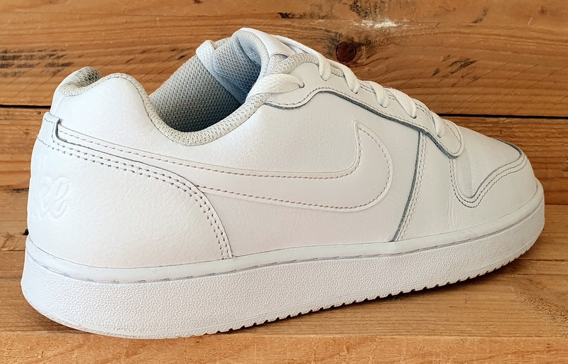 Nike Ebernon Low Leather Trainers UK7/US9.5/EU41 AQ1779-100 Triple White