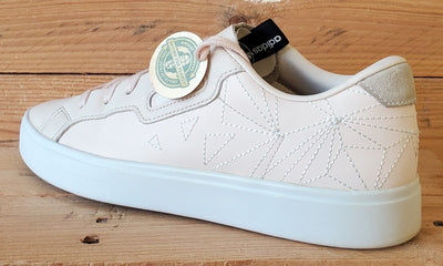 Adidas Sleek Series Low Leather Trainers UK6.5/US8/EU40 EG7753 Linen/White