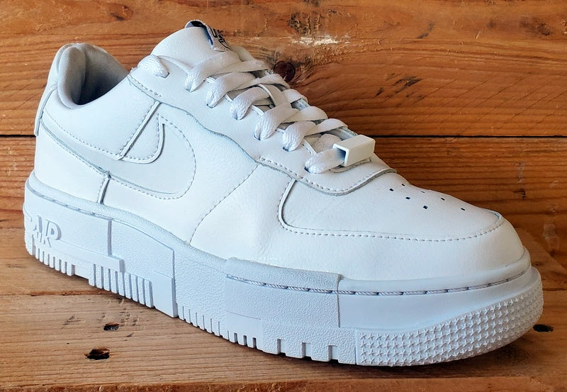 Nike Air Force 1 Pixel Leather Trainers UK5/US7.5/EU38.5 CK6649-100 Triple White