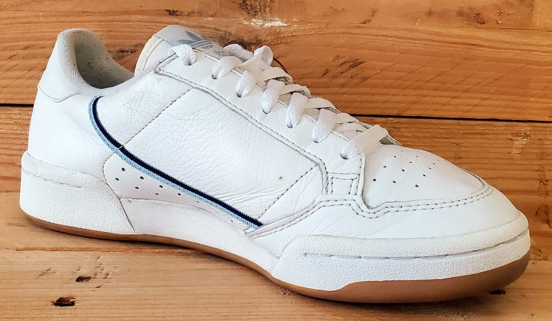 Adidas Continental 80 Low Leather Trainers UK7/US7.5/EU40.5 EG3875 White/Gum