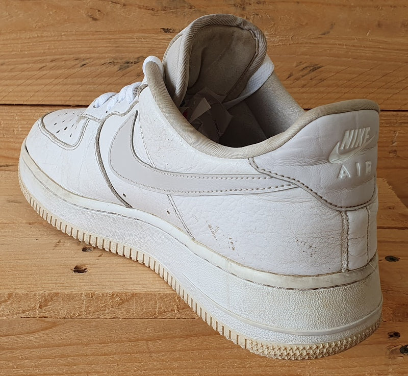 Nike Air Force 1 Leather Trainers UK8/US10.5/EU42.5 AA0287-102 White/Vast Grey