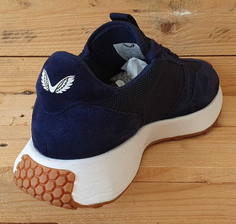 Castore Technical Retro Low Textile/Suede Trainers UK7/US8/EU40 CS0001 Navy/Gum