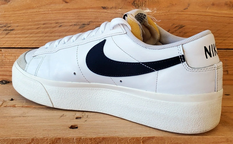 Nike Blazer Platform Low Leather Trainers UK7/US9.5/EU41 DJ0292-101 White/Black