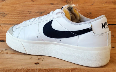 Nike Blazer Platform Low Leather Trainers UK7/US9.5/EU41 DJ0292-101 White/Black