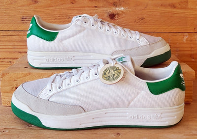 Adidas Rod Laver Low Textile Trainers UK8/US8.5/EU42 G99863 White Fairway/Green