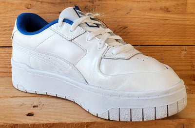 Puma Cali Low Leather Trainers UK7.5/US10/EU41 384008-03 White/Blue