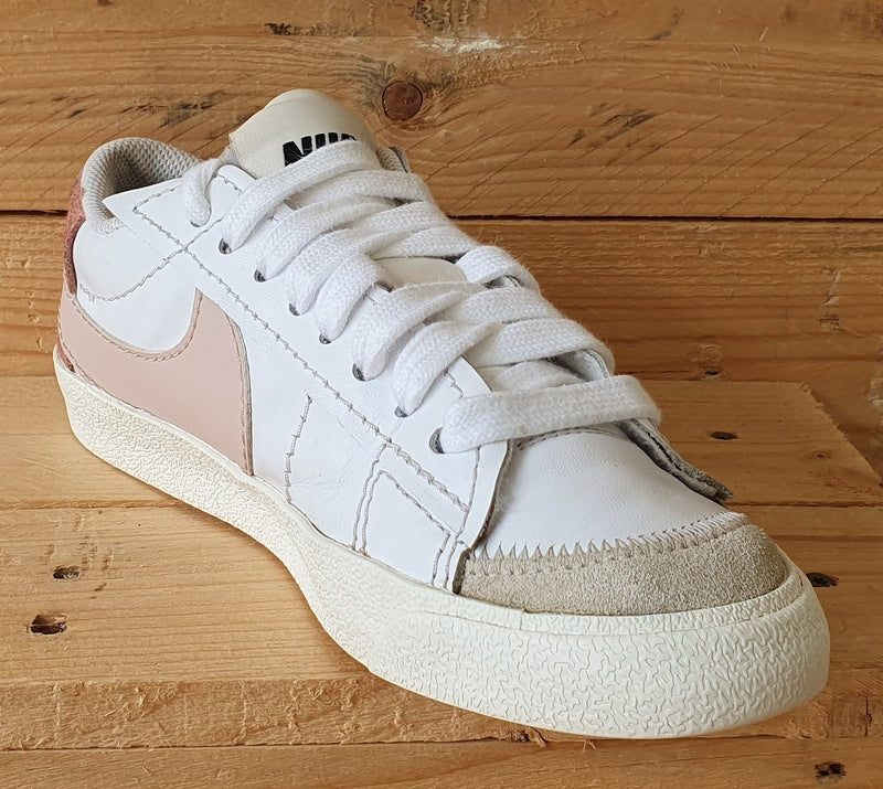 Nike Blazer 77 Jumbo Low Leather Trainers UK5/US7.5/EU38.5 DQ1470-102 White/Pink