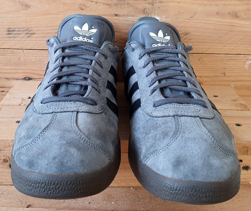 Adidas Gazelle Low Suede Trainers UK13/US13.5/EU48.5 EE8943 Grey/Black Gum Sole