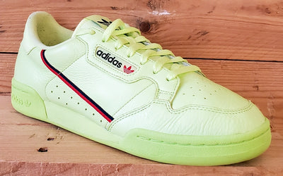 Adidas Continental 80 Leather Trainers UK9.5/US10/EU44 B41675 Semi Frozen Yellow