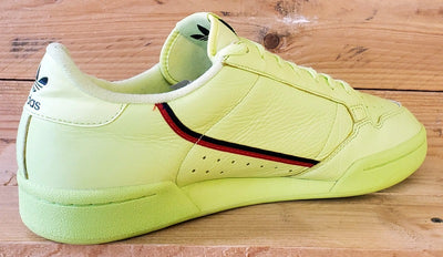 Adidas Continental 80 Leather Trainers UK9.5/US10/EU44 B41675 Semi Frozen Yellow