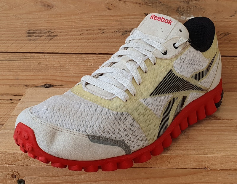 Reebok Realflex Low Textile Trainers UK10.5/US11.5/EU45 J93408 White/Cream/Red