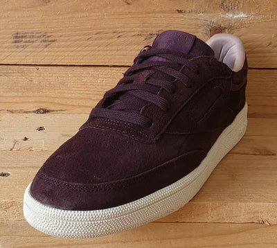 Reebok Club C 85 Low Suede Trainers UK6/US8.5/EU39 BS5192 Dark Purple