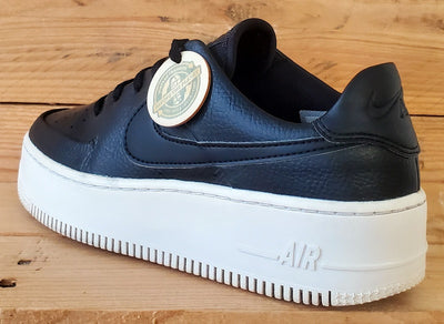 Nike AIr Force 1 Sage Low Leather Trainers UK4.5/US7/EU38 AR5339-002 Black/White
