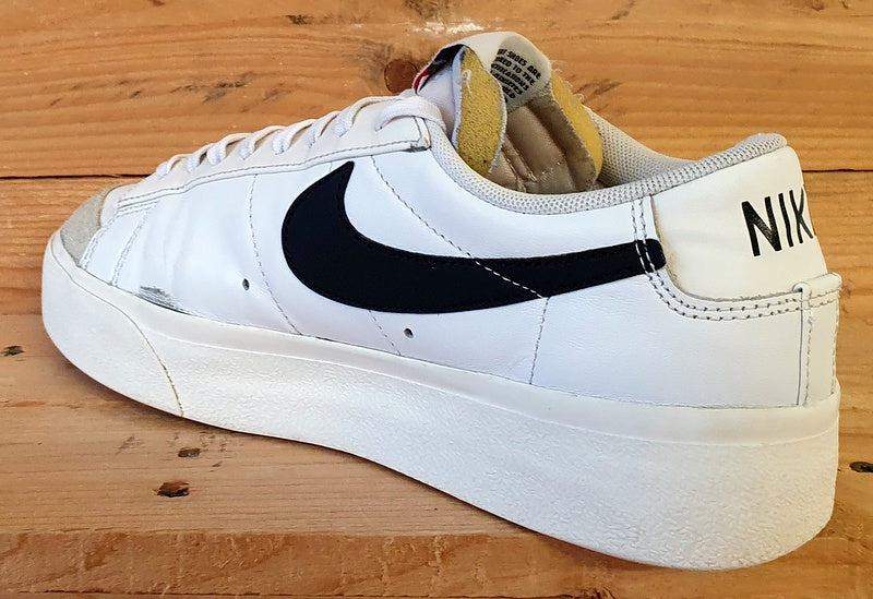 Nike Blazer Platform Low Leather/Suede Trainers UK6/US8.5/EU40 DJ0292-101 White