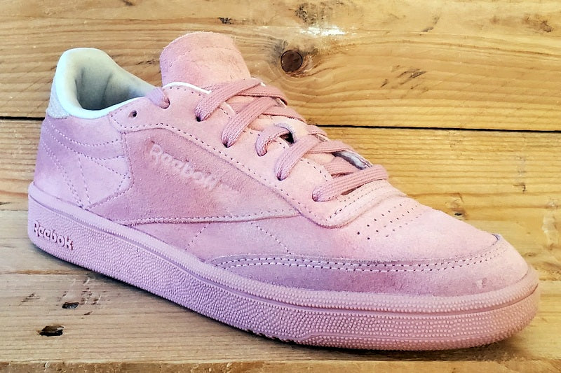 Reebok Club C 85 Low Suede Trainers UK4/US6.5/EU37 CM9053 Triple Chalk Pink