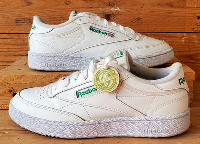Reebok Club C 85 Low Leather Trainers UK7/US8/EU40.5 AR0456 White/Green