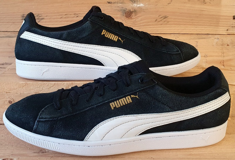 Puma Vikky Low Suede Trainers UK8.5/US11/EU42.5 362624 03 Black/White