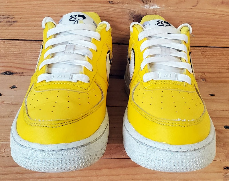 Nike Air Force 1 Low Leather Trainers UK4/US4.5Y/EU36.5 DQ0359-700 Tour Yellow