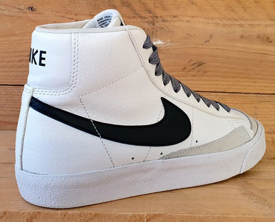 Nike Blazer Mid 77 GS Leather Trainers UK5/US5.5Y/EU38 DA4086-100 White/Black