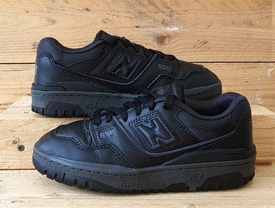 New Balance 550 Low Leather Trainers UK4.5/US5/EU37.5 GSB550BB Triple Black