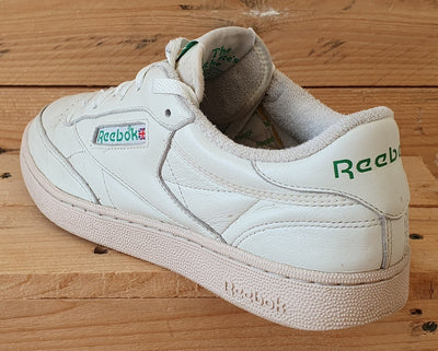 Reebok Club C 85 Low Leather Trainers UK10/US11/EU44.5 DV6434 Chalk/Green