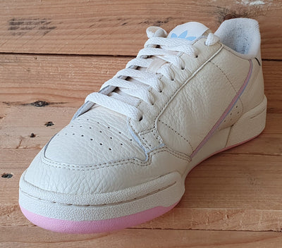 Adidas Continental 80 Low Leather Trainers UK6/US7.5/EU39 G27726 Ecru Tint