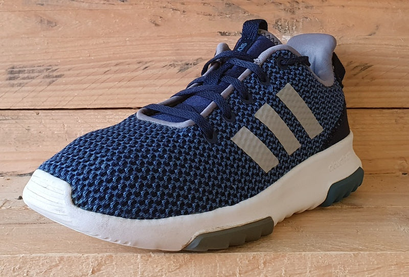 Adidas Cloudfoam Racer Low Textile Trainers UK5 US5.5 EU38 FY3058 Blue White VintageTrainers